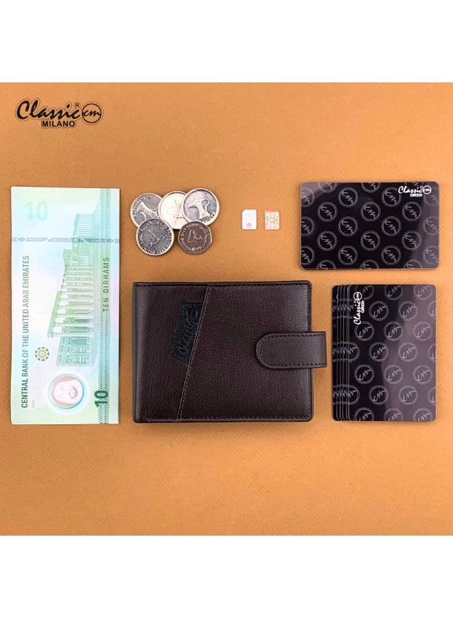 Classic Milano Men’s Wallet – Slim Bifold Leather Wallet for Men with RFID Blocking, Multiple Card Slots & Coin Zip – Stylish Mens Purse Wallets Gift for Husband, Father - Image 4